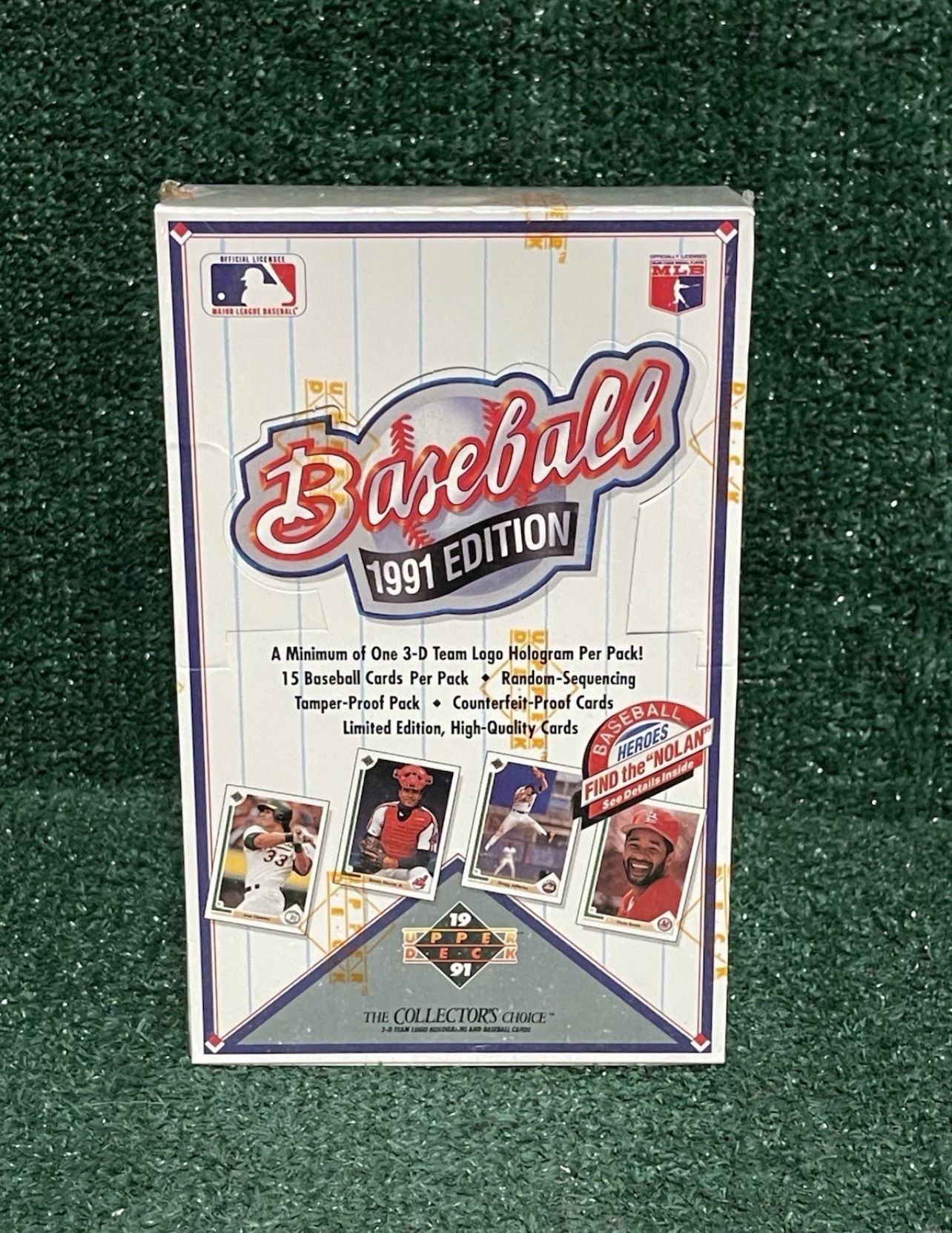 Upper Deck 1991 MLB Baseball Find The Nolan New Factory Sealed 36 Pack Wax Box.