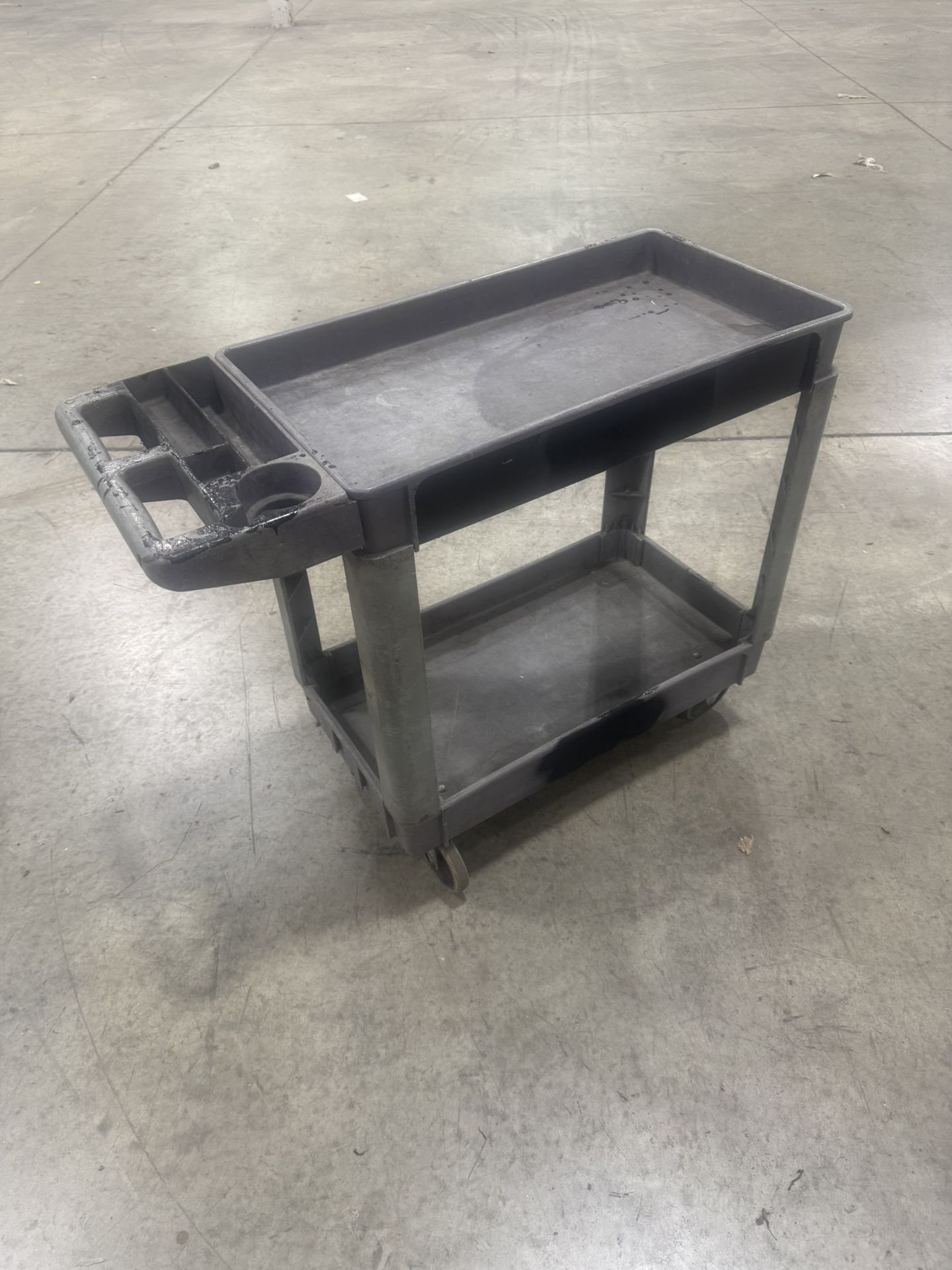 30” x 16” , 2- Shelf Utility Cart Gray