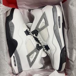 Air Jordan 4 white cement
