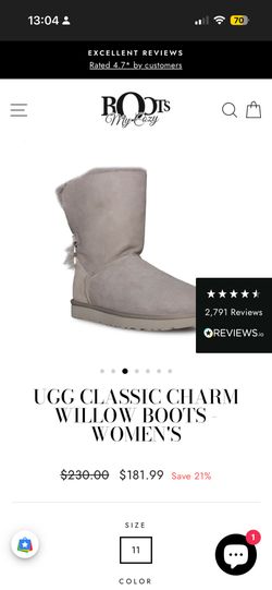 UGG CLASSIC CHARM WILLOW BOOTS - WOMEN'S