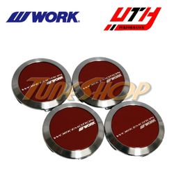 WORK WHEELS CENTER CAPS RED FLAT EMOTION CR 2P 3P ZR10 M8R T5R D9R T5R T7R RIMS