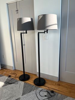 Pair of IKEA Halkip lamps