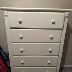 Solid Wood Dresser, Night Stand And Twin Bed Frame 