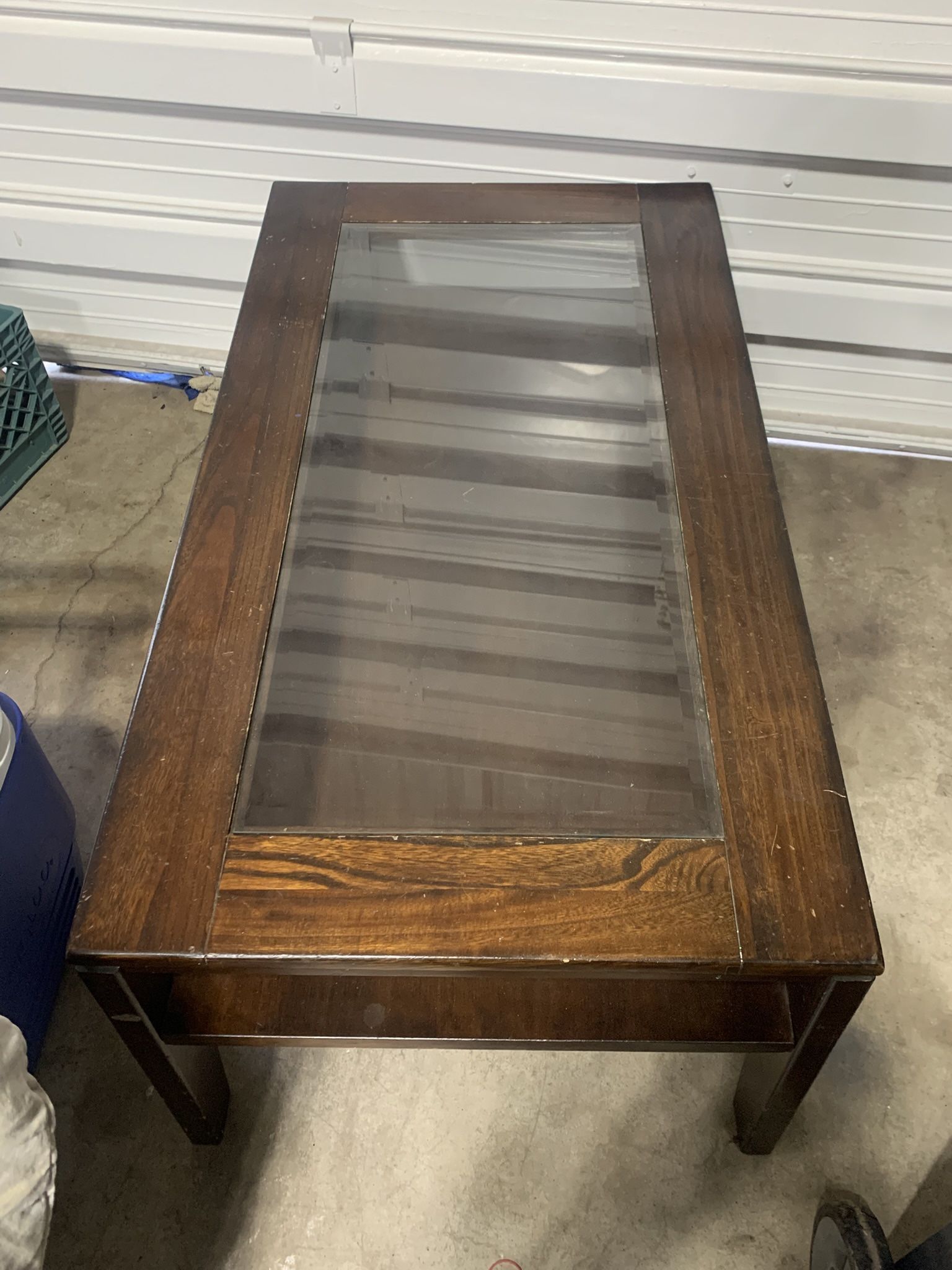 Beautiful Nice Wooden And Glass Coffee Table
