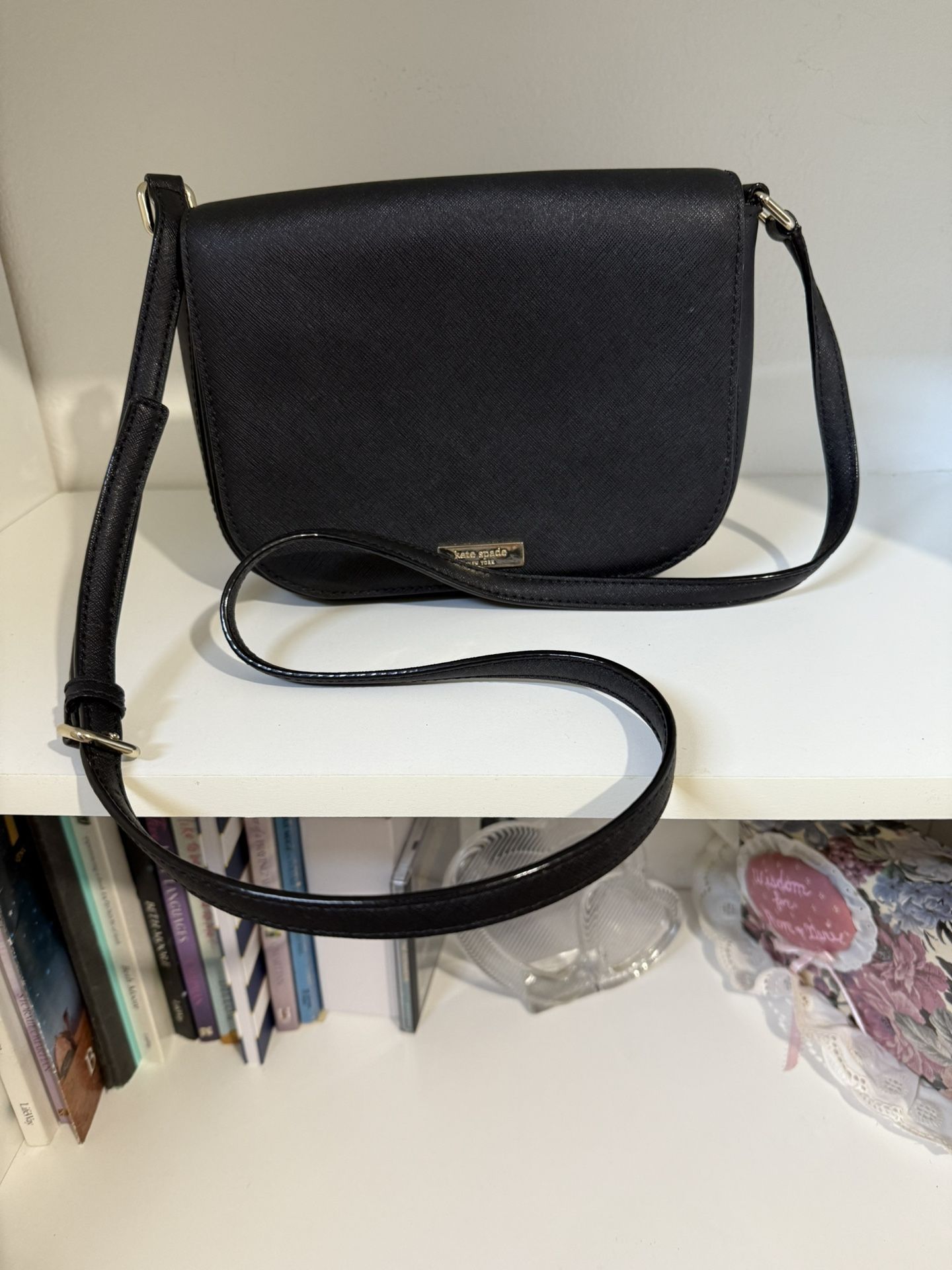 Kate Spade Of New York Black Leather Cross Body Purse