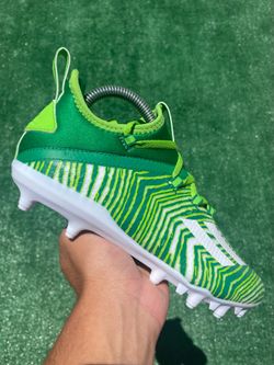 ADIDAS ADIZERO J ZUBAZ “SOLID GREEN / CLOUD WHITE” FOOTBALL CLEATS (Size 6, Youth)