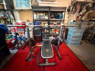 Workout bench, other workout items