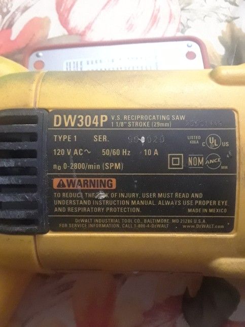 DeWALT, RECIPROCAL SAW