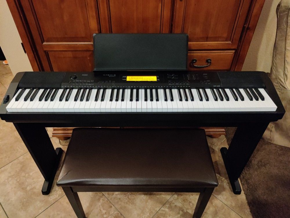 Casio CDP 220R Digital Piano / Keyboard With Stand And Bench With Storage