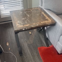 Brown Marble End Table