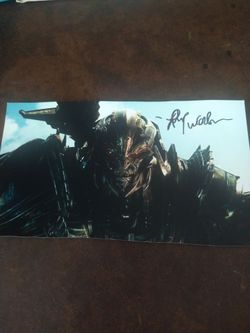 Transformers the last knight Frank Welker autograph