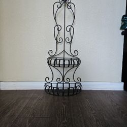 Tall Metal towel holder décor holder soap holder.