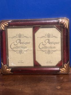 Antique Collection Double 4x6 Photo Frame