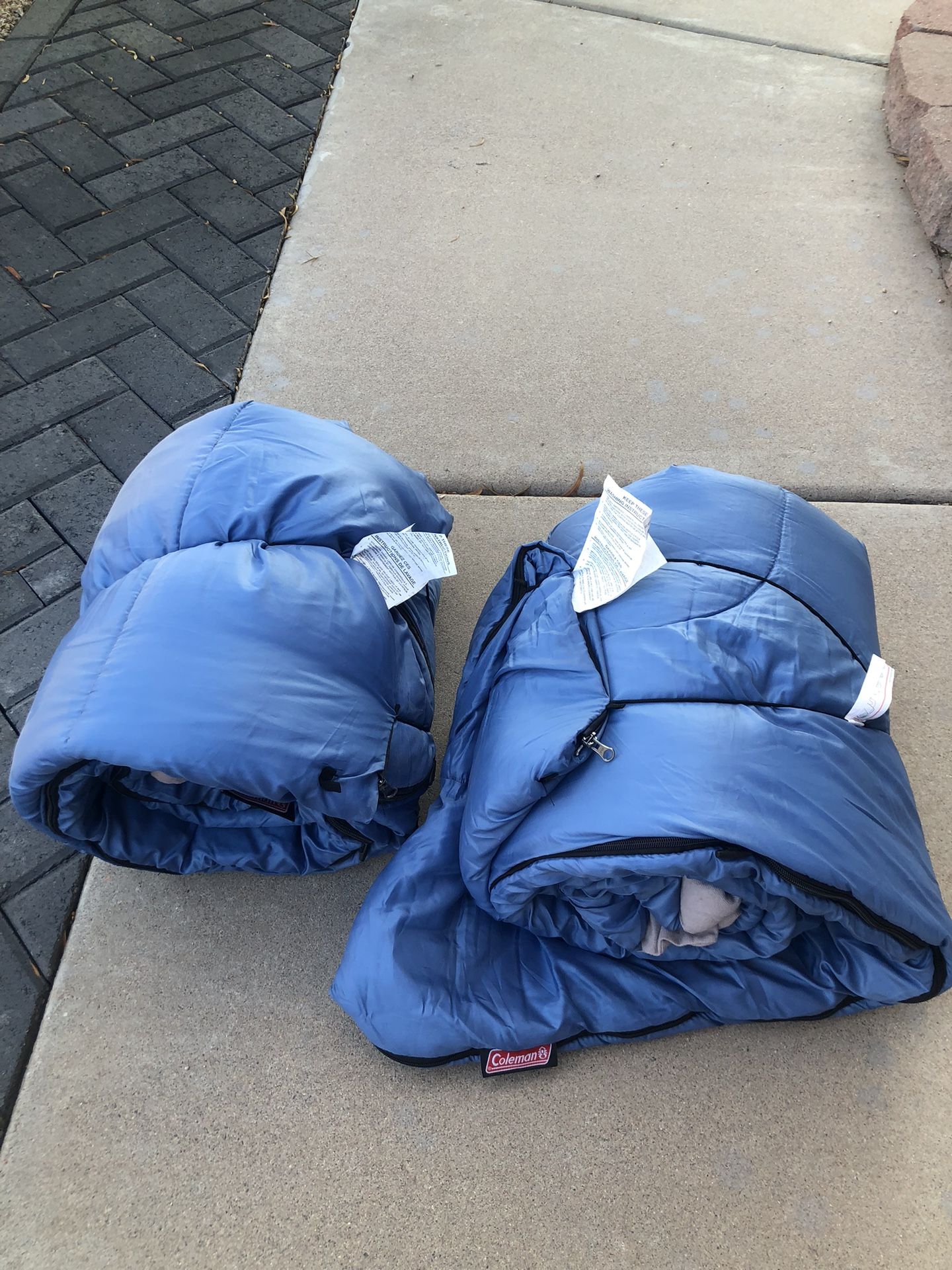 2 Coleman Sleeping bags - Camping