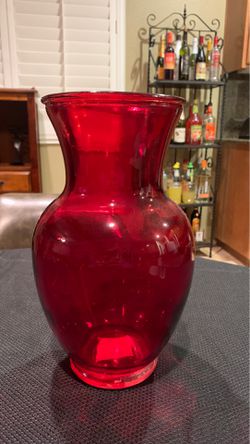 Flower Red Vase