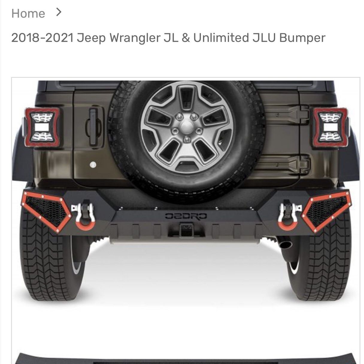 Rear Bumper For Jeep