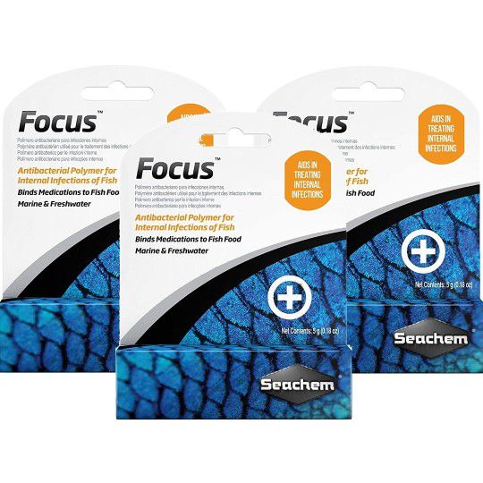 Seachem Focus 3 Pack 5mg Fresh Water Fish Medication 