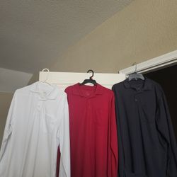 Gently Used Long Sleeve Polo Shirts 