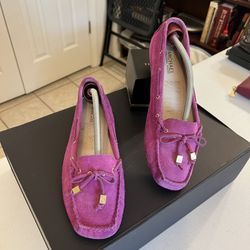 Michael Kors Suede Fusia Color Flats, Size 8.5