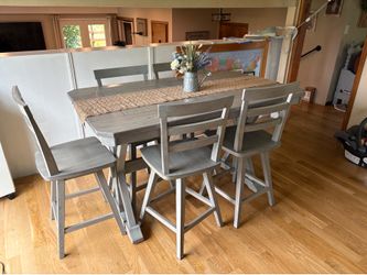 Tall table and six chairs