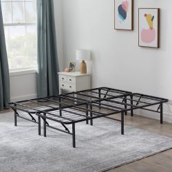 New in box King size Folding Metal Platform Bed Frame