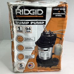 *Open Box New* Ridgid 1HP Dual Suction Sump Pump