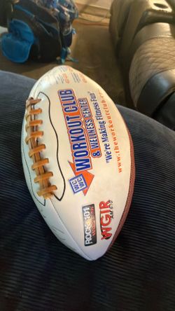 Manchester walls promotional football collectible with signatures Patrick pass and number eight the quarterback of that year