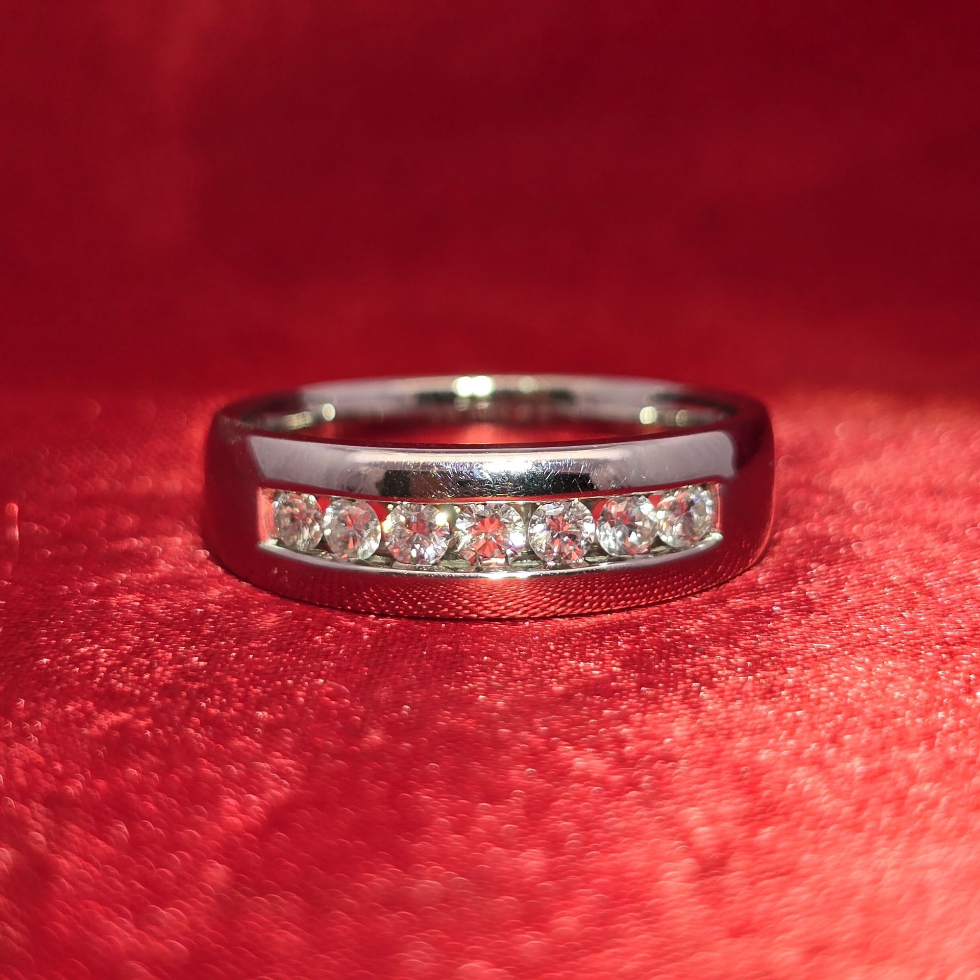 14k White Gold Diamond Round Cut Ring 0.50 ctw