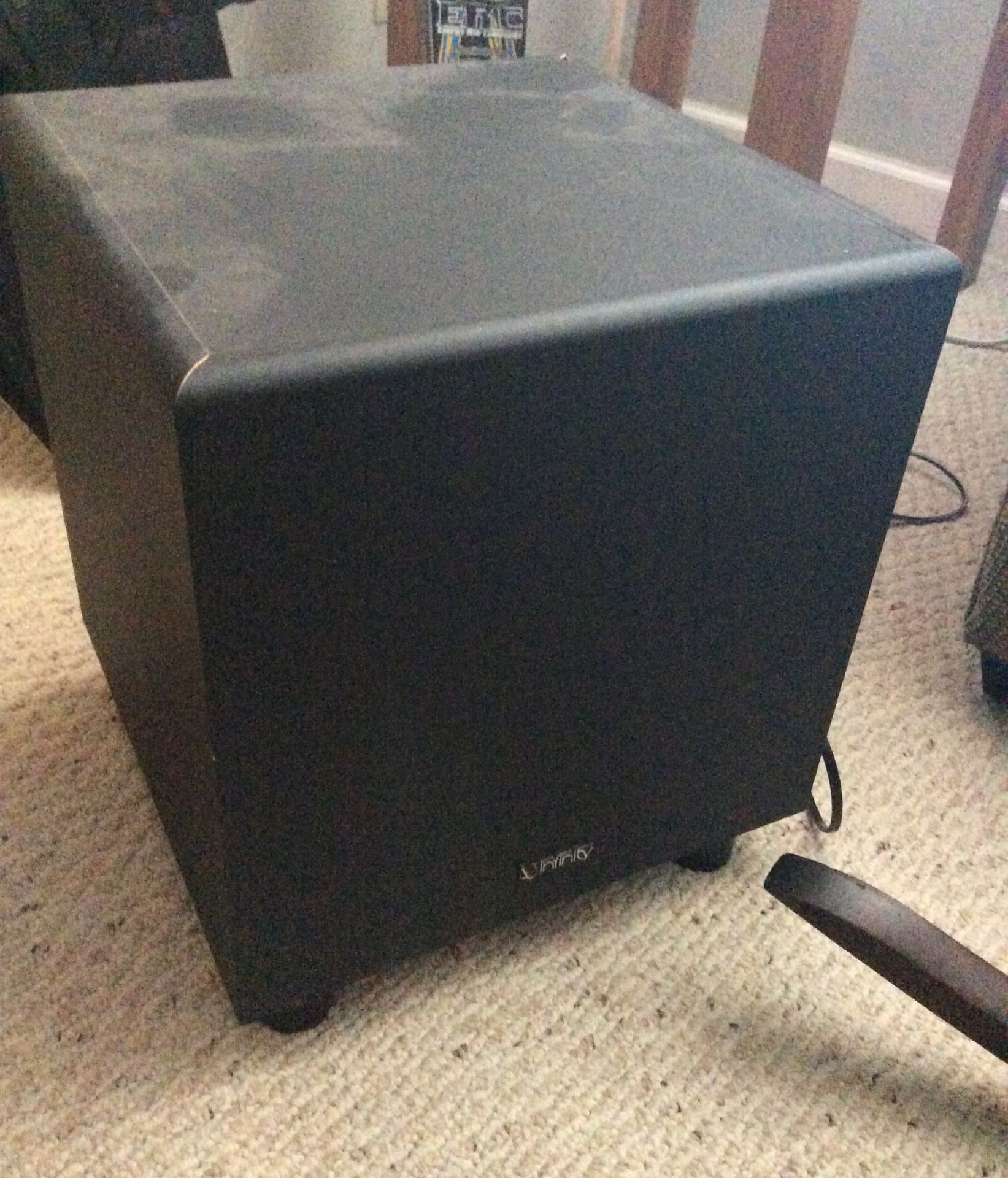 Infinity U1 20 powered sub with speakers and wires.I will include the Yamaha amp.