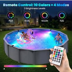 Brand New solar pool light for steel wall above ground pool 180** lighting