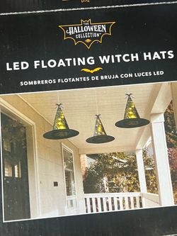 Halloween floating witches hats LED