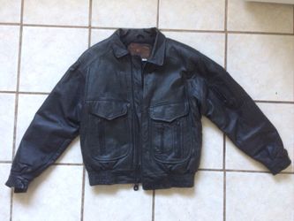 MANS LEATHER BIKER-BOMBER JACKET NEW