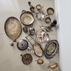Silver Plate 25+ Items  LOT