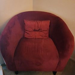 Red chair with Pillow