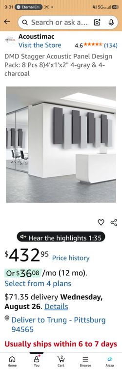 Acoustimac DMD Acoustic Panel 16-Pack