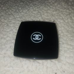CHANEL Black Logo Mirror Compact