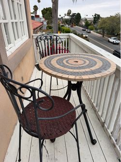 Unique Stone Table with Chairs