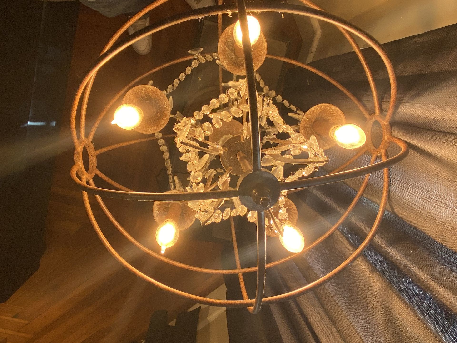Beautiful Antique Crystal Lamp.