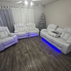 Recliner Black And White 3 Pc 