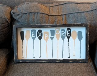 Explore Paddle Lake River Summer Wall Decor