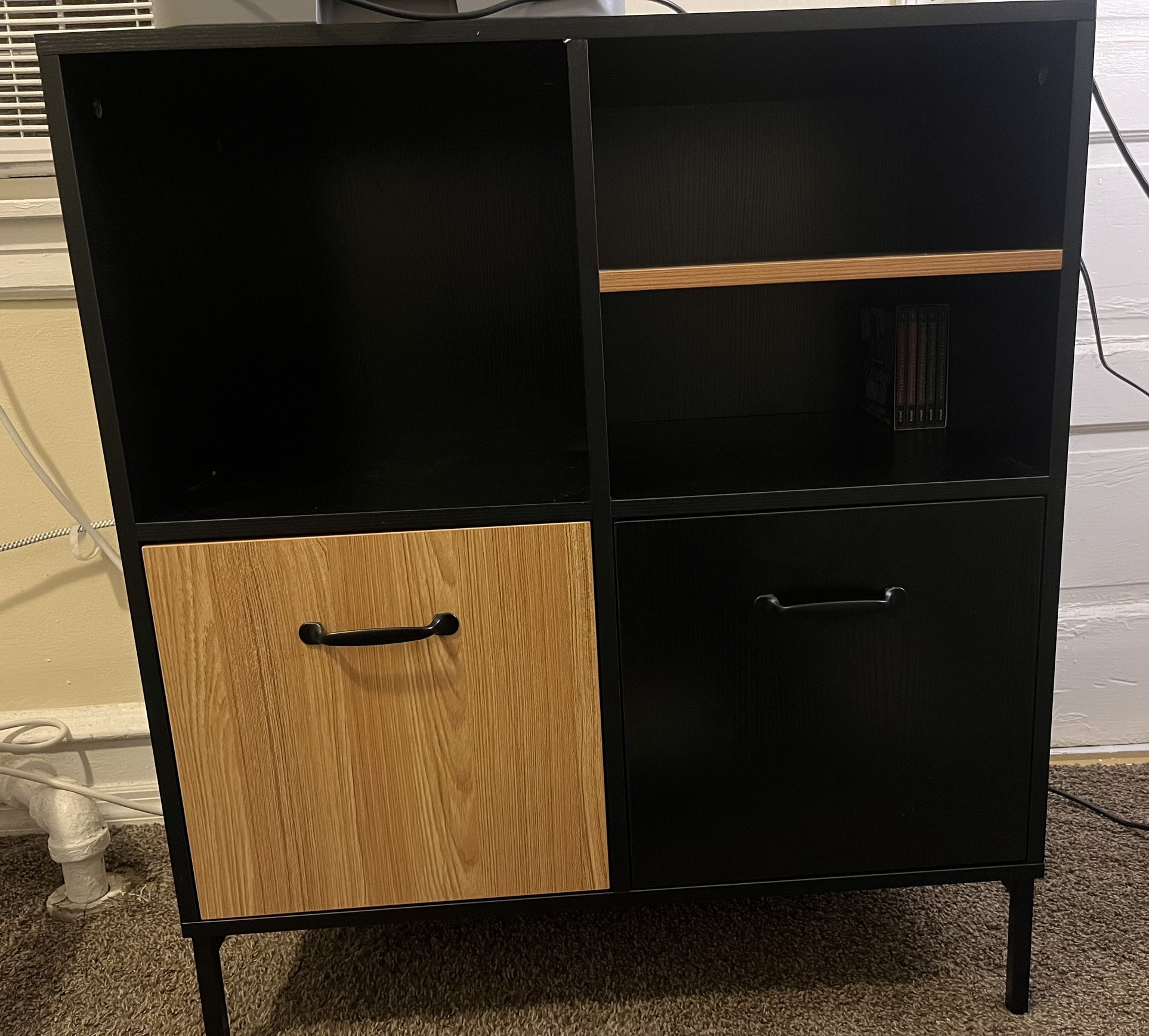 file cabinet with shelf and storage space