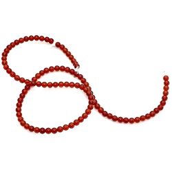 Strand Of 4mm Carnelian Beads 