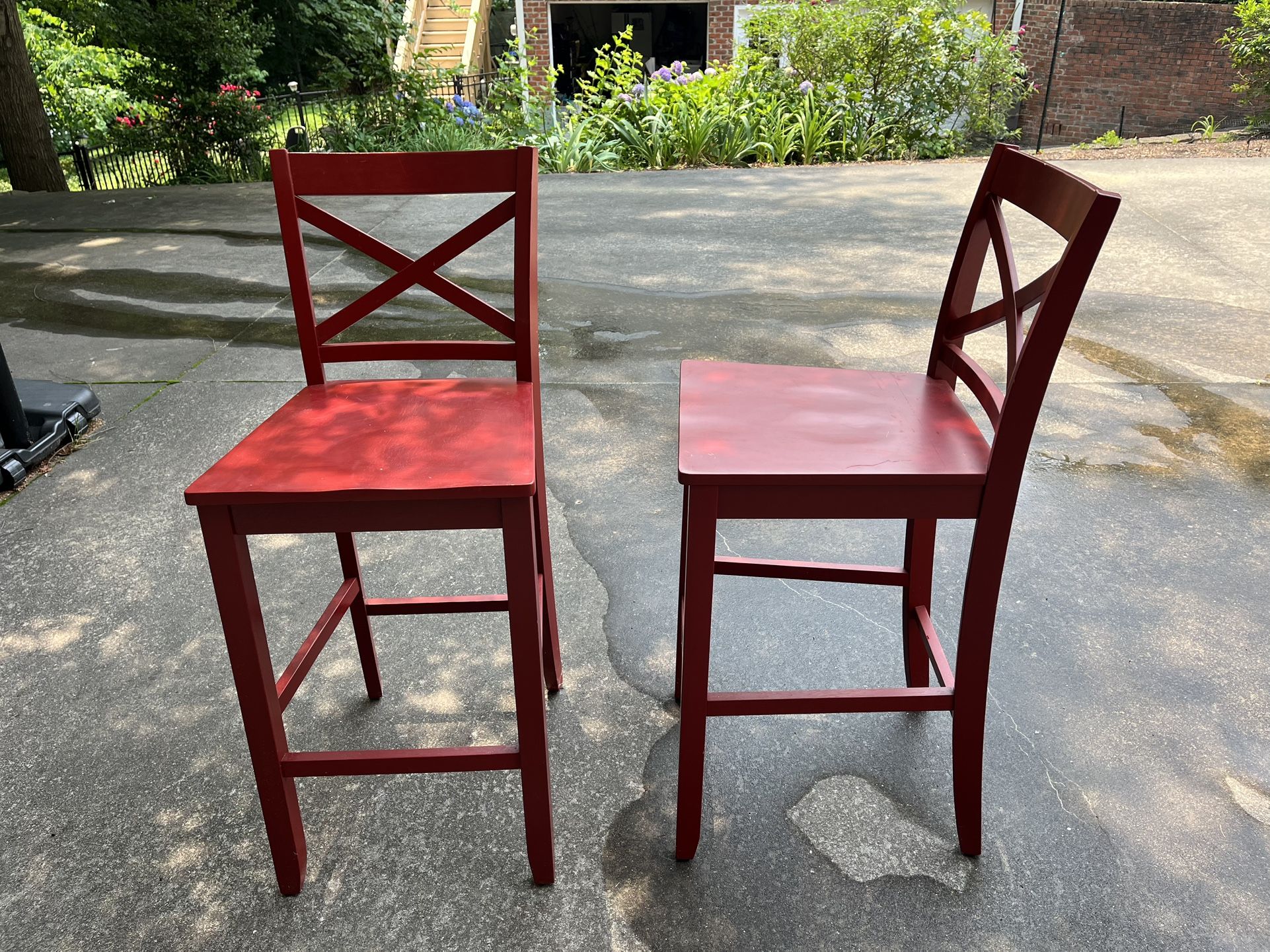 Set Of Red Barstools