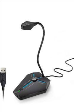 CMTECK G006 Series USB Desktop/Laptop Computer Condenser Microphone, Black