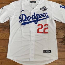 Kershaw White Or Grey World Series Jersey