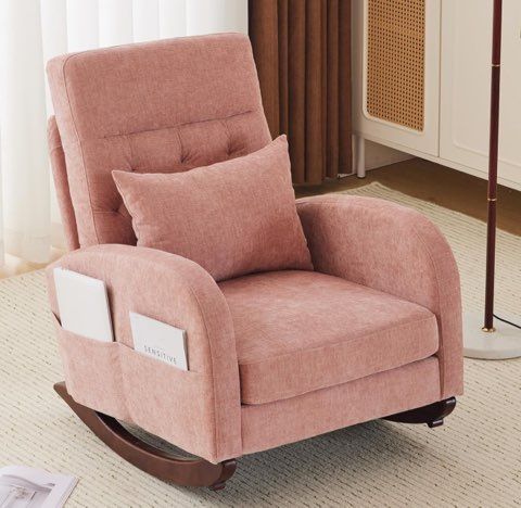 Chenille Low Seat Rocking Chair (Jh2099F)