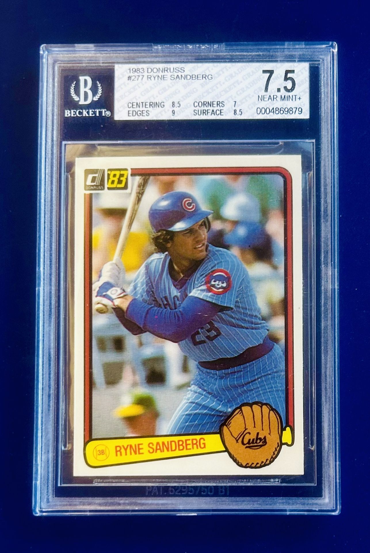 1983 Donruss Ryne Sandberg Rookie Baseball Card Graded Beckett 7.5