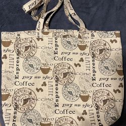 Coffee Themed Shopping/tote Bag, Handmade