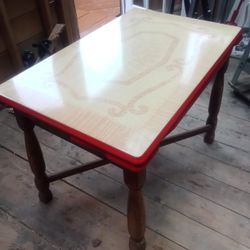 Antique Metal Table Vintage 1940, Mint