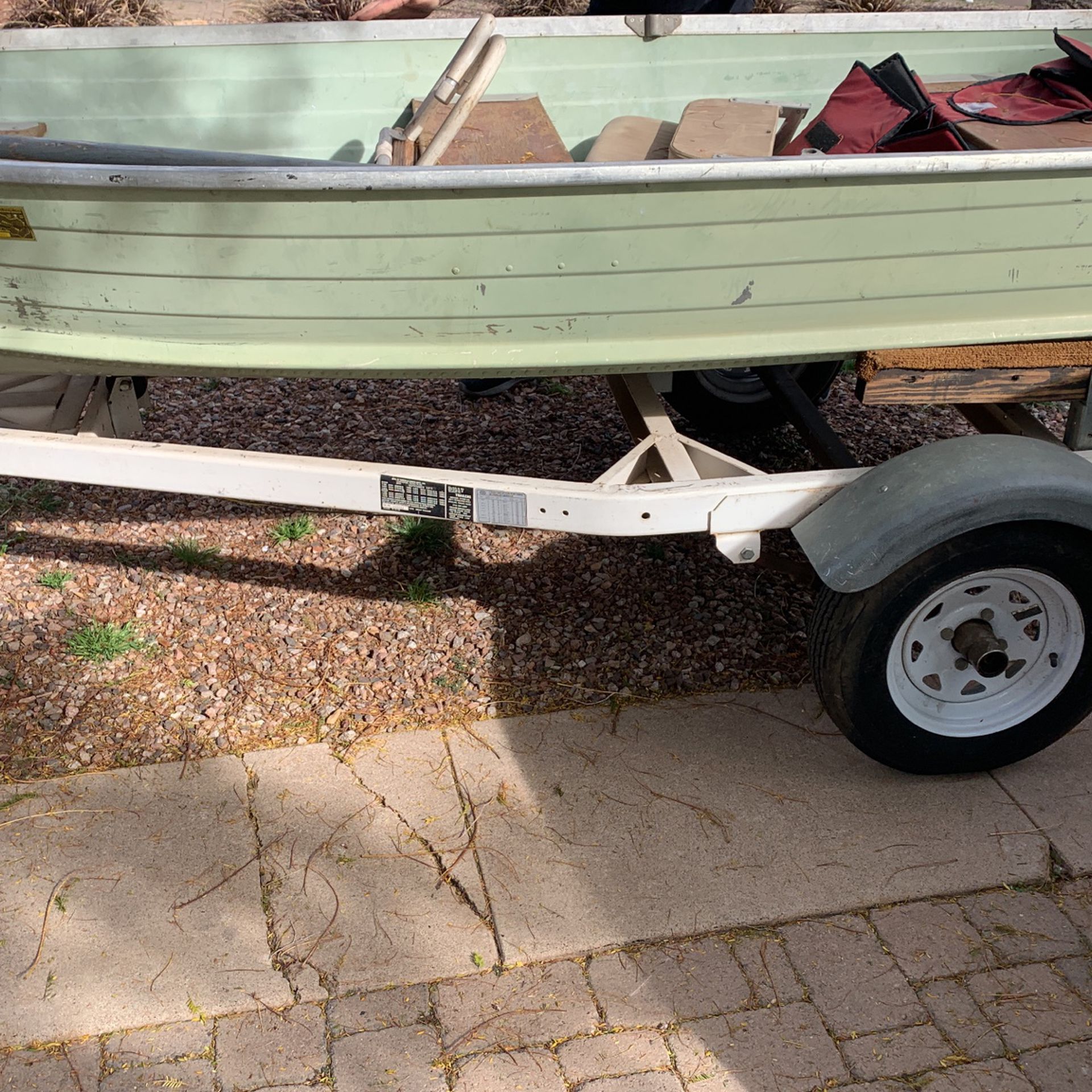 12 Foot Aluminum Starcraft Boat With Trailer And Outboard